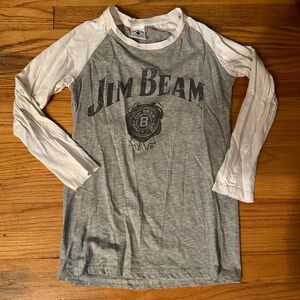 Long sleeved women’s Jim Beam baseball tee